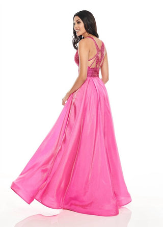 Rachel Allan - Beaded Fit And Flare Prom Gown