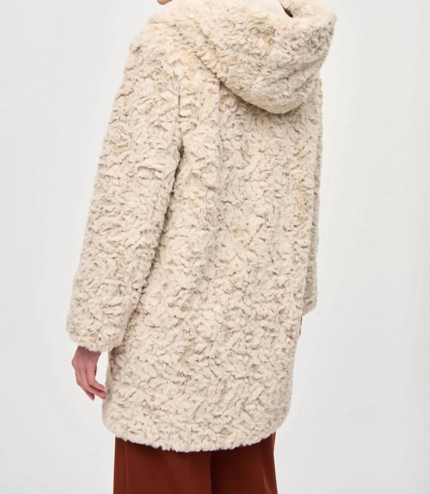 Joseph Ribkoff - Hooded Faux Fur Reversible Coat