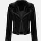 Joseph Ribkoff - Faux Fur Accent Moto Jacket