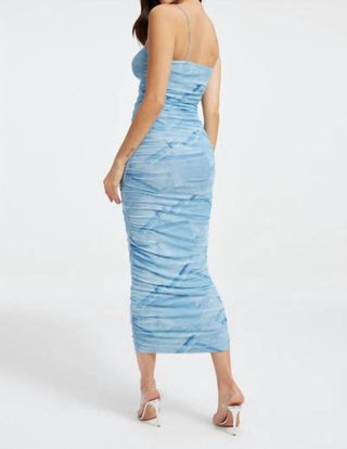 Good American - Vestido midi de malha franzida