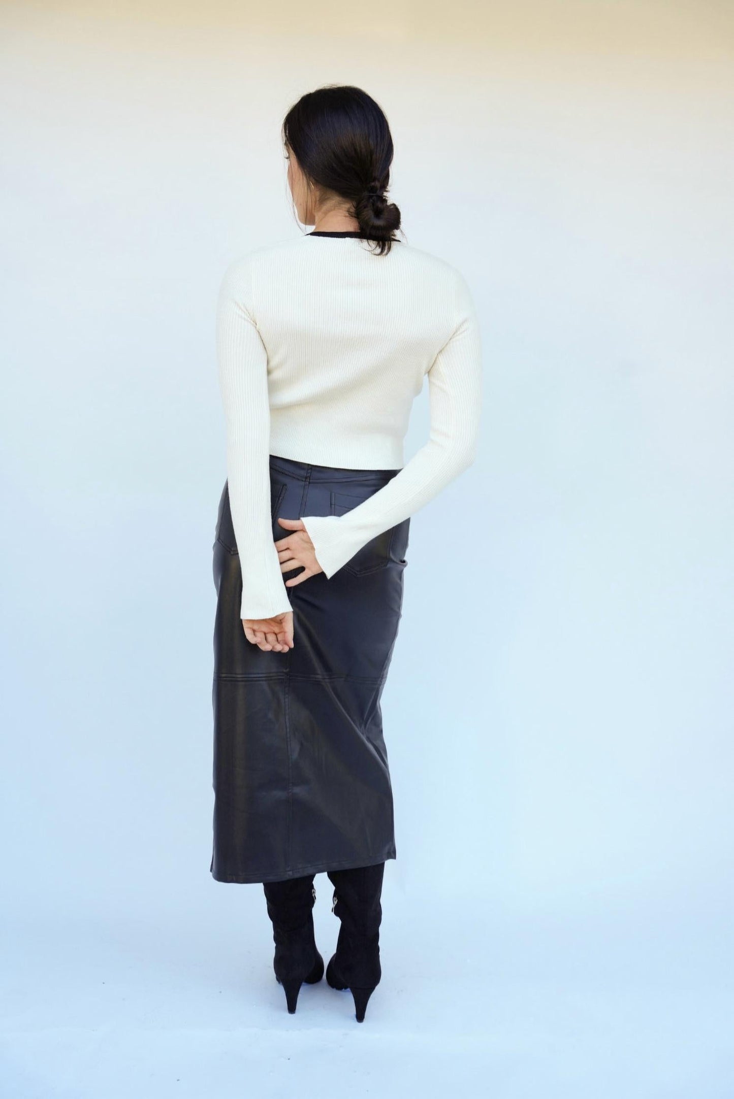 Falcon Park - Lilliana Faux Leather Maxi Skirt