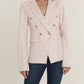 Dolce Cabo - Faux Suede Doubled Breasted Blazer
