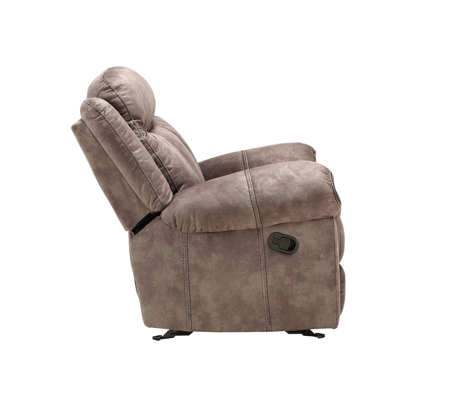 Zubaida Two Tone Recliner Loveseat with USB Port Console