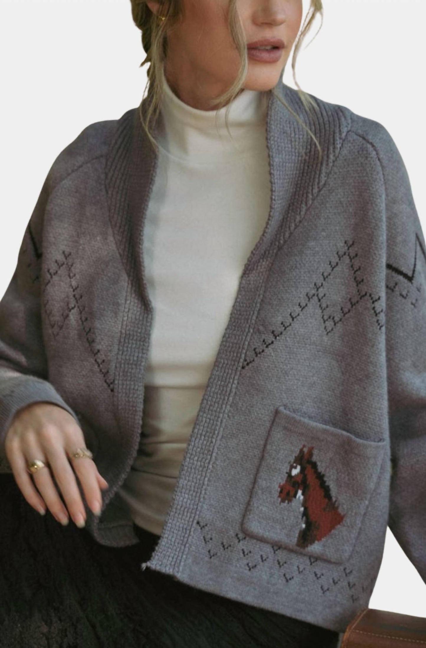 &Merci - Trail Haven Horse Cardigan