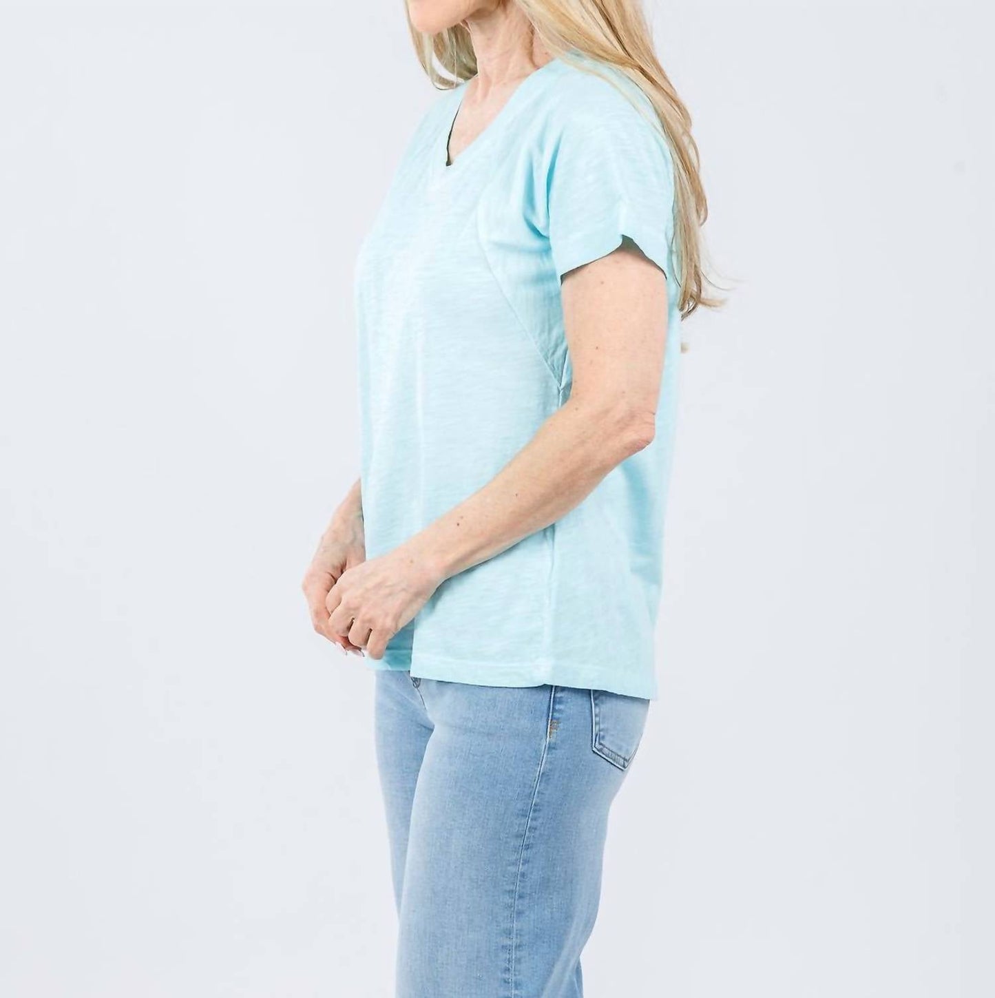 Elliott Lauren - Tina Raglan Short Sleeve V-neck Tee