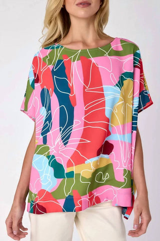 Crosby By Mollie Burch - Maxine Short Sleeve Floral Tunic Top