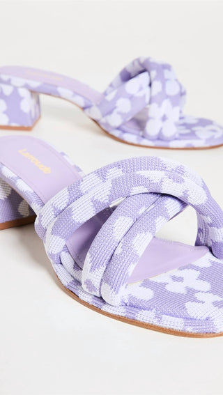 Larroude - Women's Laguna Floral Knit Sandal