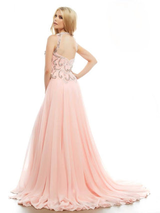 Mac Duggal - Vestido de noite com contas de flor de lis