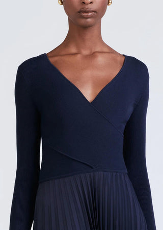 Derek Lam 10 Crosby - Vestido suéter plissado envolvente Anika