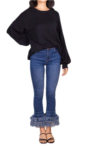 Coleção Before You - Calça Jeans Boho Desfiada