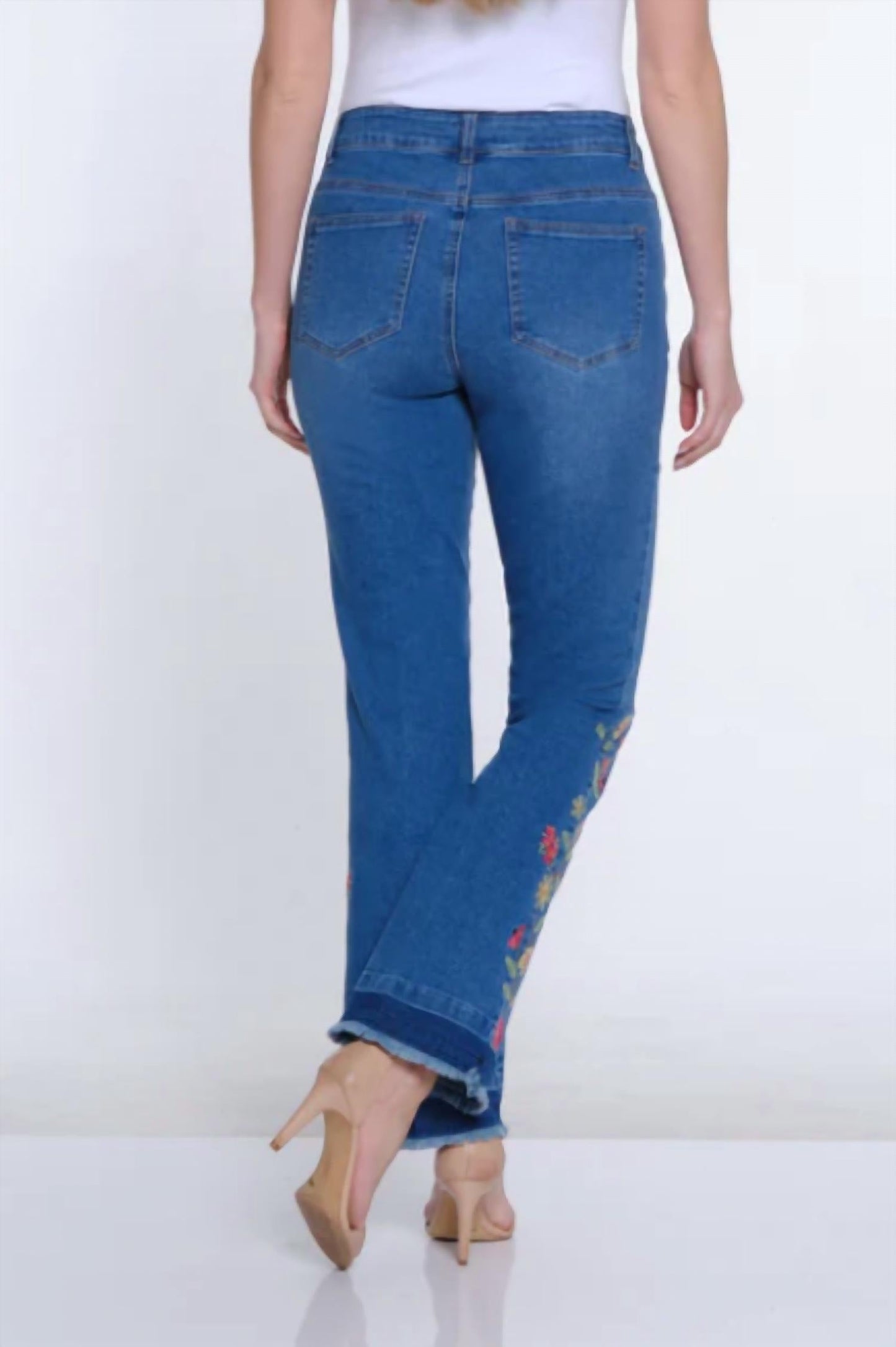Multiples - Bootcut Embroidered Jeans
