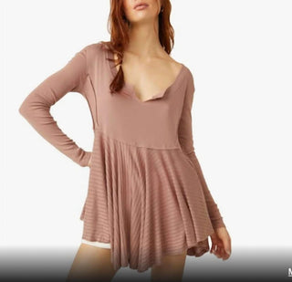 Free People - Top Babydoll Trevo de Carvalho Antigo