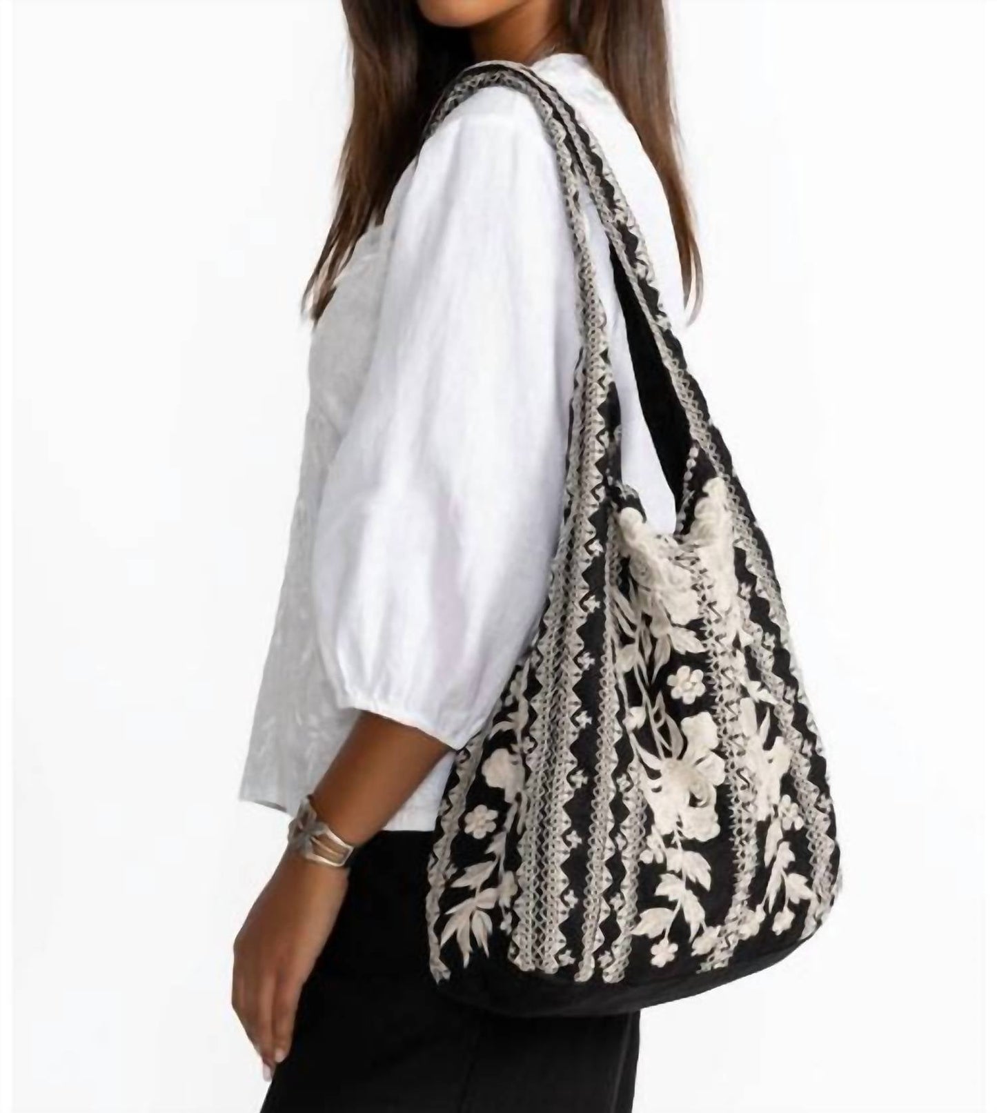 Johnny Was - SLOUCHY LINEN TOTE BAG CAMILLE