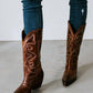 Steve Madden - Women's West Brown Leather Cowboy Boots
