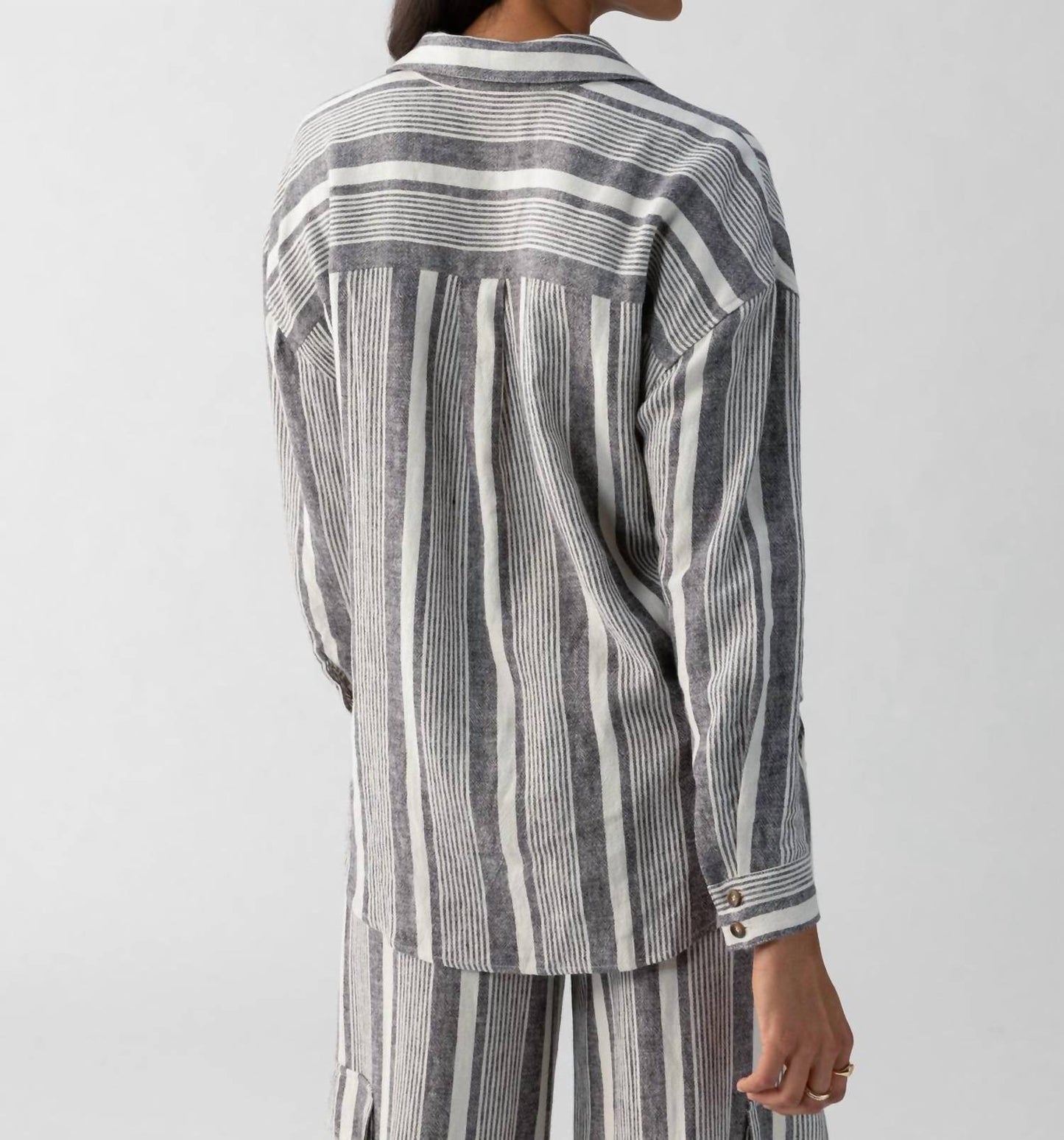 Sanctuary - Pocket Shirt Variegated Stripe Top