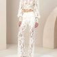 Akalia - Rebecca Guipure Lace Top And Pant Set