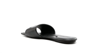 Courreges - Women's Logo Patch Leather Slide Sandals