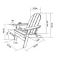 Folding Adirondack Chair with Dual Cup Holder - White