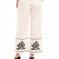 Karen Kane - Embroidered Drawstring Ankle Pants
