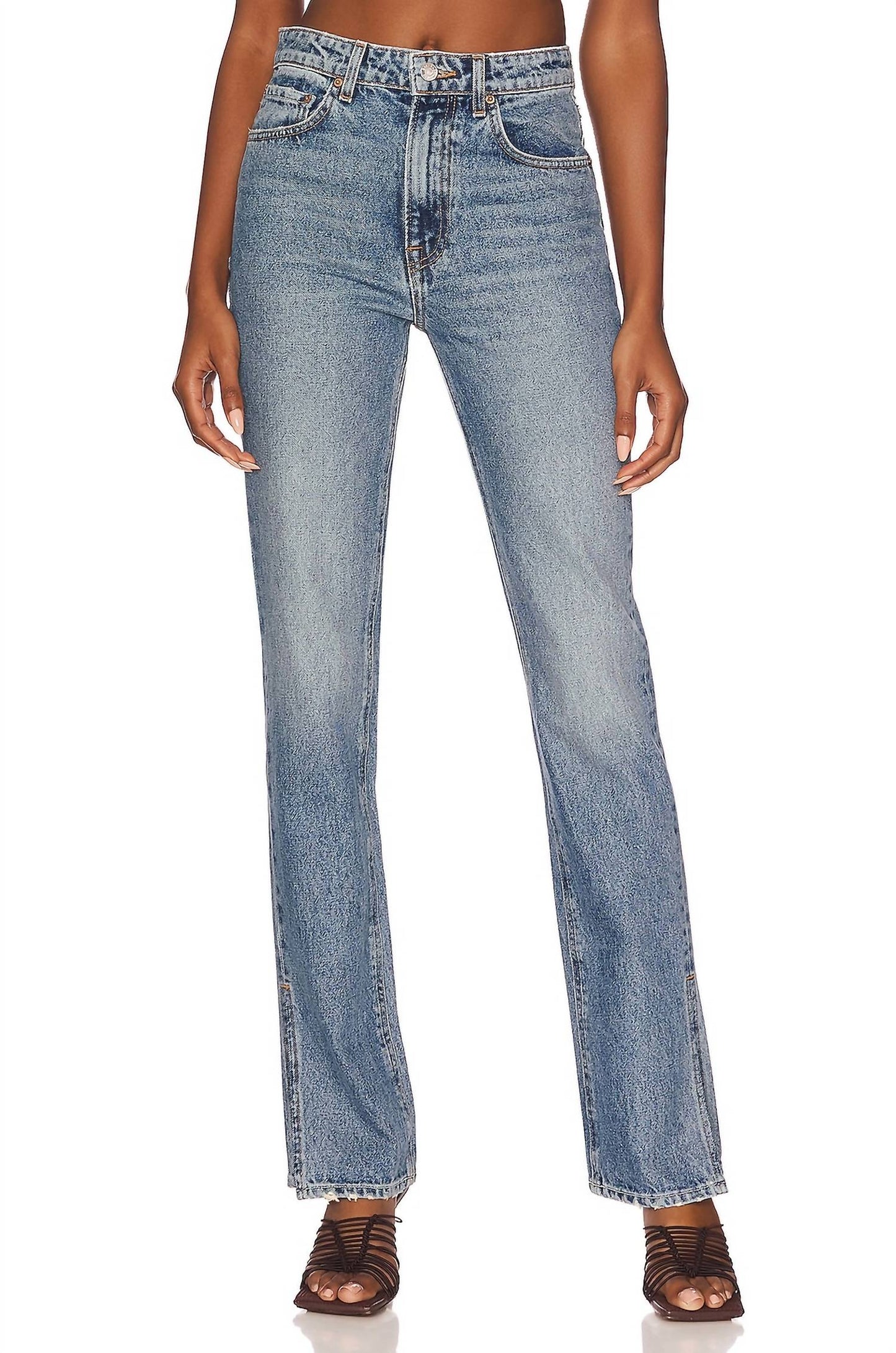 Grlfrnd - HARLOW HIGH RISE SLIM BOOT JEAN WITH SLIT