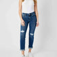 Judy Blue - Mid Rise Destroy Slim Jeans