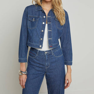 L'Agence - Koda Cropped Denim Jacket