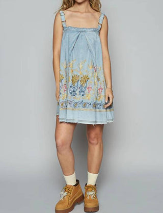 Pol - Vestido Jeans Bordado