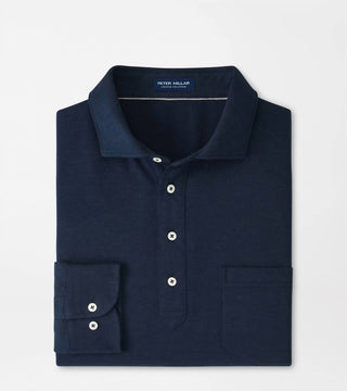Peter Millar - Men's Amble Long Sleeve Cotton Cashmere Polo