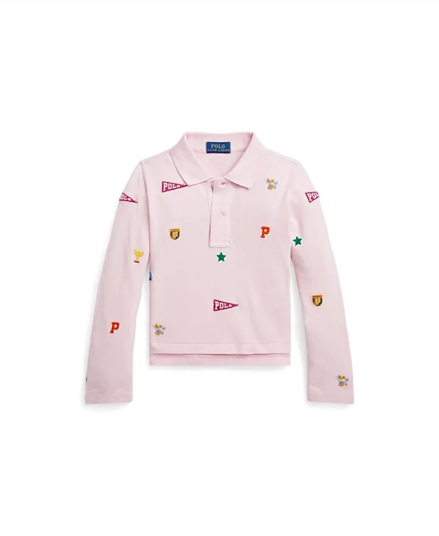 Polo Ralph Lauren - Big Girls Long Sleeves Collegiate-icon Mesh Polo Shirt