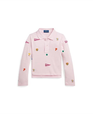 Polo Ralph Lauren - Big Girls Long Sleeves Collegiate-icon Mesh Polo Shirt