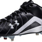 Chuteira de beisebol Under Armour Twin Bill II IC masculina, preta/branca, tamanho 14 D(M) EUA