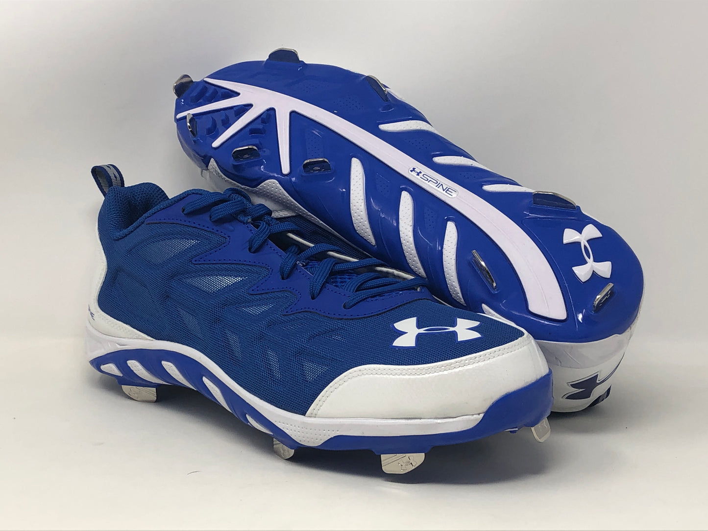Tênis de beisebol Under Armour Spine Metal feminino, azul, tamanho 12,5 B(M) EUA