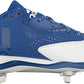 Chuteira de beisebol Adidas PowerAlley 4 masculina, tênis universitário, azul royal/prateado