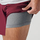 Shorts Active Quick Dry Burgundy com forro