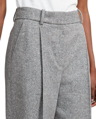 Teoria - CALÇA PLISSADA DE LÃ SALIENTADA