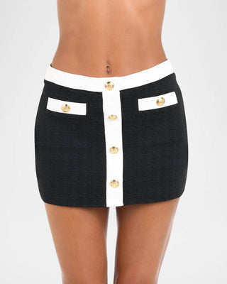 L'Agence - Coco Colorblock High-waist Mini Skirt