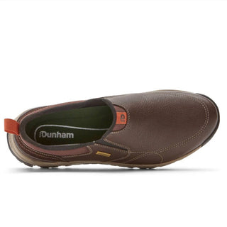Dunham - Sapatos masculinos Glastonbury à prova d'água sem cadarço
