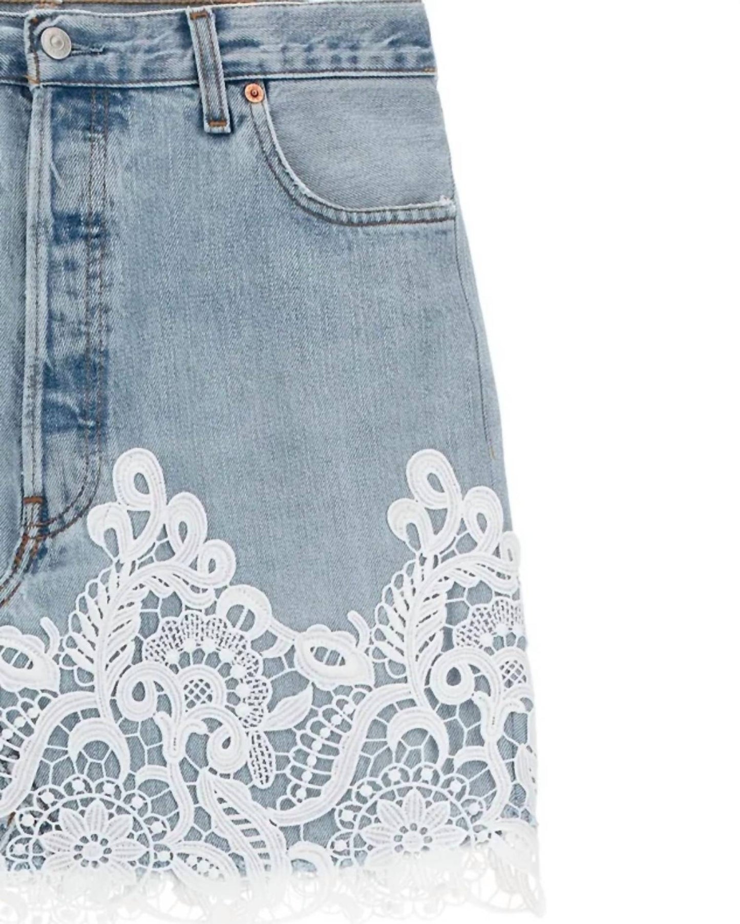 5 Progress - Women's Denim Lace Skirt