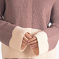 Elan - Vivianne Color Block Mock Neck