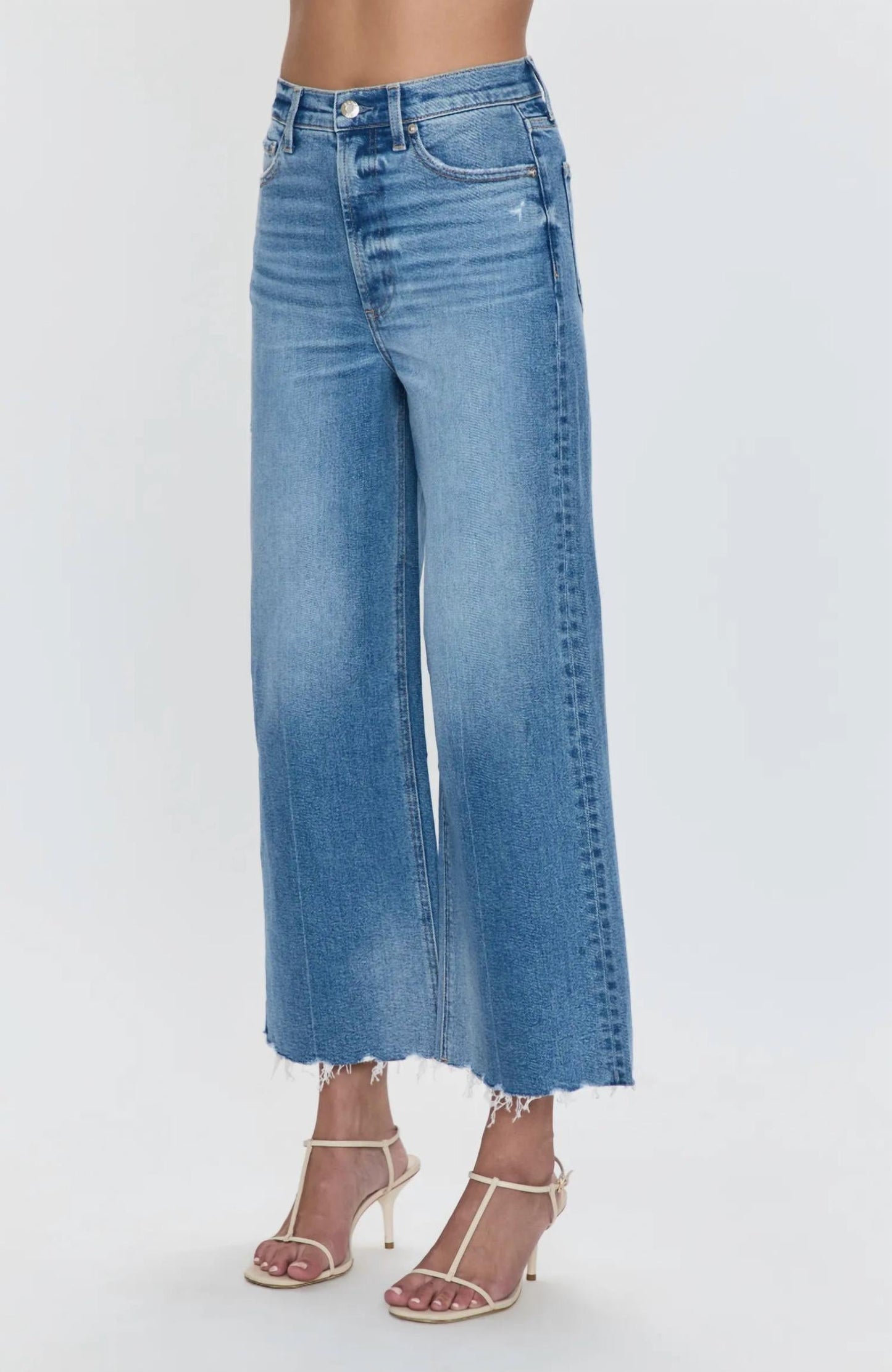 Pistola - Lana Crop High Rise Ultra Wide Leg Denim Jeans