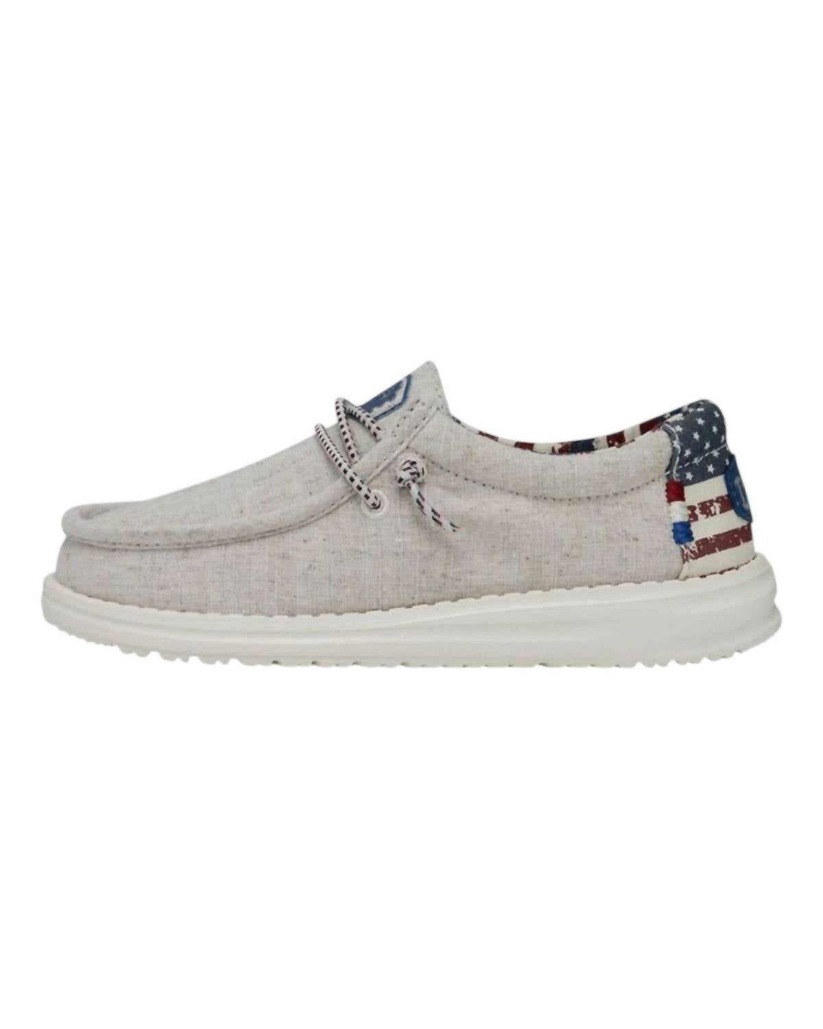Hey Dude - Boy's Youth Wally Patriotic Shoes