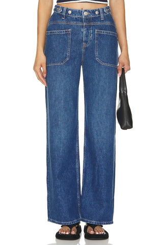 Free People - Calça Jeans Palmer com Punho