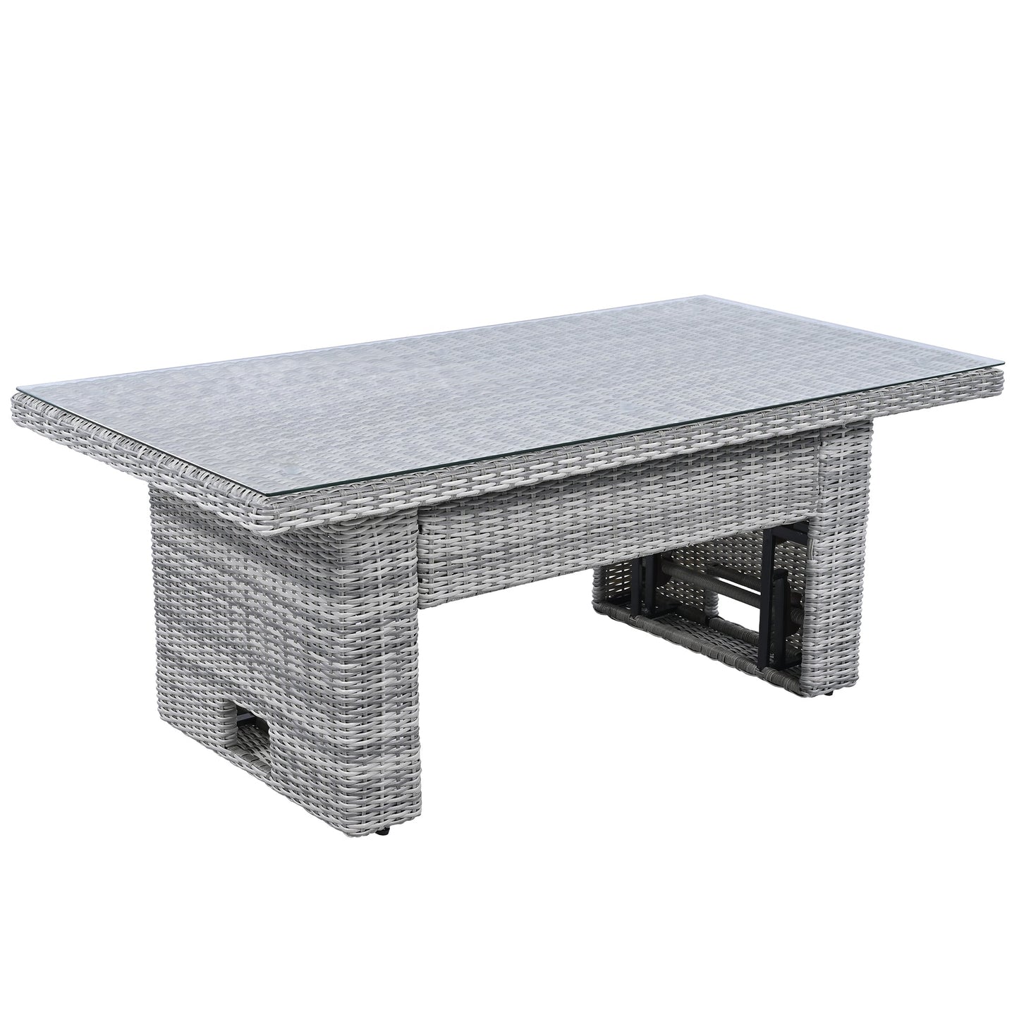 Outdoor Furniture Set Patio Rattan with Recliners and Tables