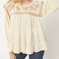 Entro - Embroidered Swiss Dot Blouse