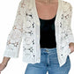Brand Bazar - Crochet Button Down Cardigan