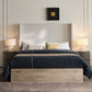 Shelton Upholstered Wingback Bed with 54-inch High Headboard