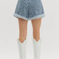 Entro - Denim High Waisted Shorts