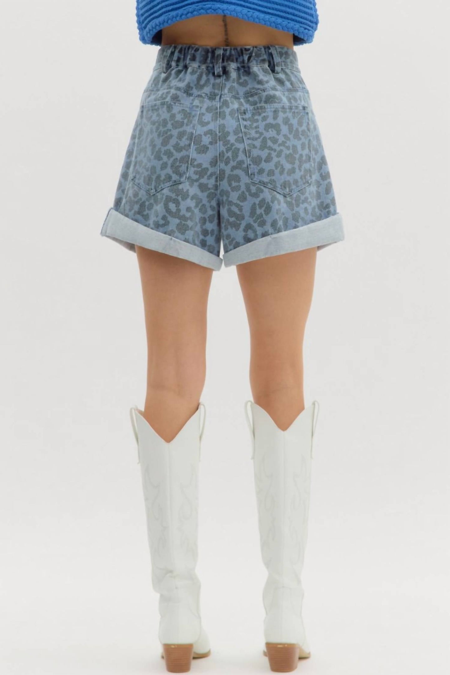 Entro - Denim High Waisted Shorts