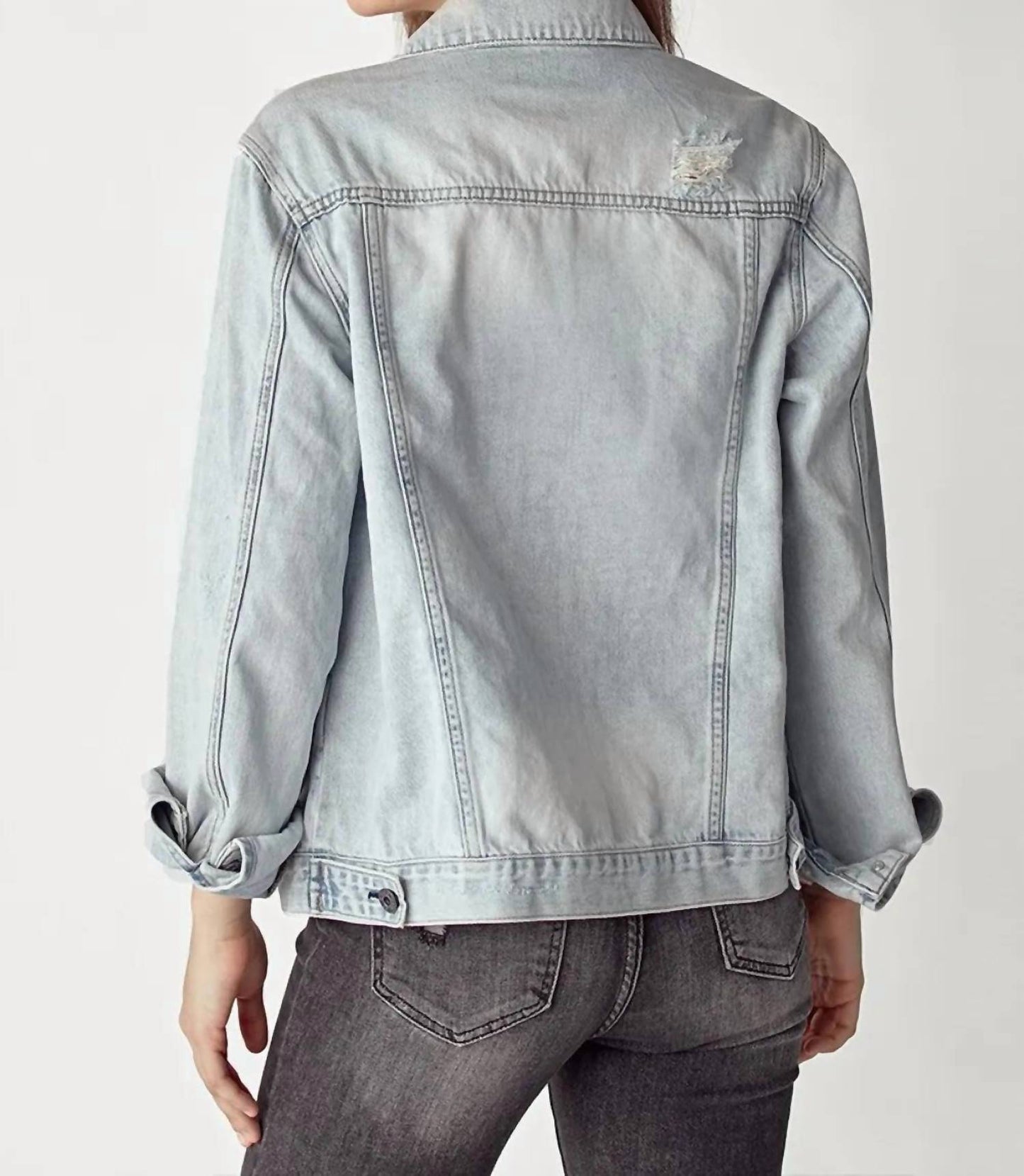 Risen - Distressed Button Up Jacket