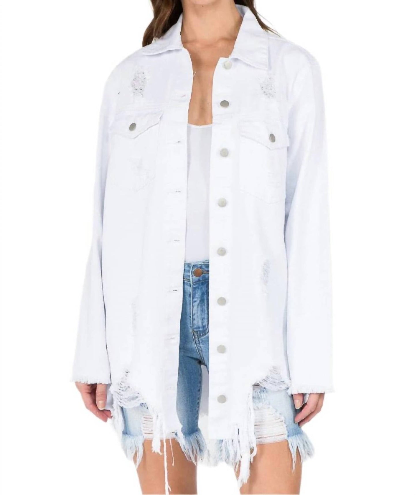 American Bazi - Chic Distressed Denim Jacket